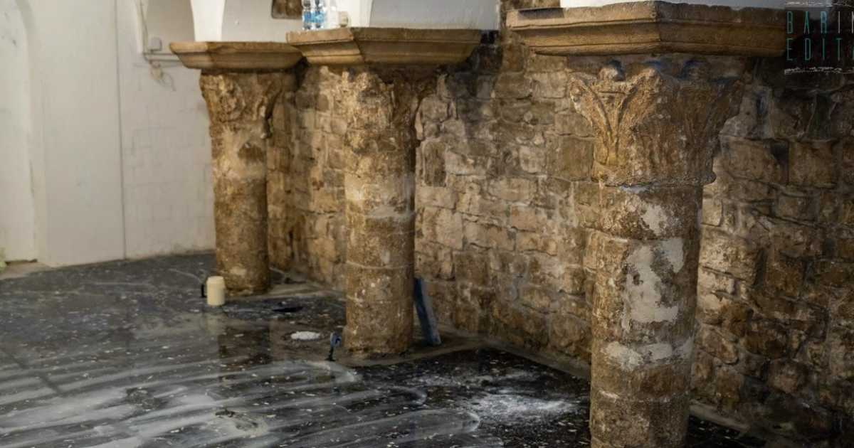 Archi, colonne e capitelli: svelati i resti dell'antica chiesa su cui sorge il Panificio Fiore di Bari